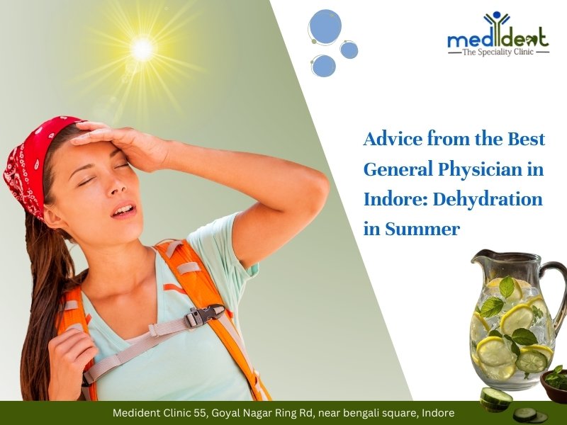 Woman feeling exhausted due to dehydration in summer heat – advice from the Best General Physician in Indore
